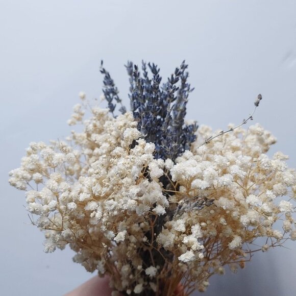 60g Dried Lavender & Baby Breath Bundles 100% Natural Bouquet Home Decor Wedding - Picture 6 of 13